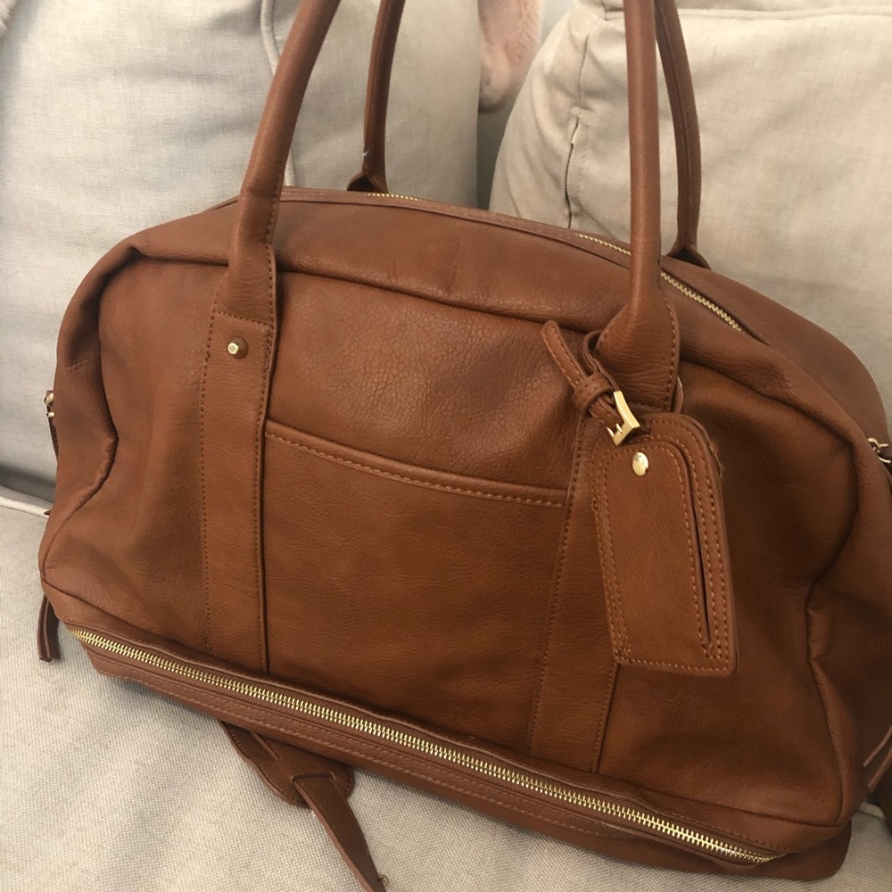 Sole Society Mason Weekender Bag (Cognac)